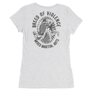 Ladies' Breed of Violence MMA (Back Print) short sleeve t-shirt