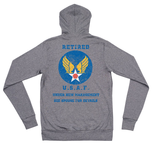 Retired USAF Hap Arnold Logo Unisex zip hoodie